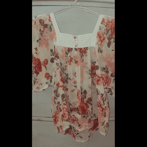 Floral Chiffon Blouse - Picture 1 of 3